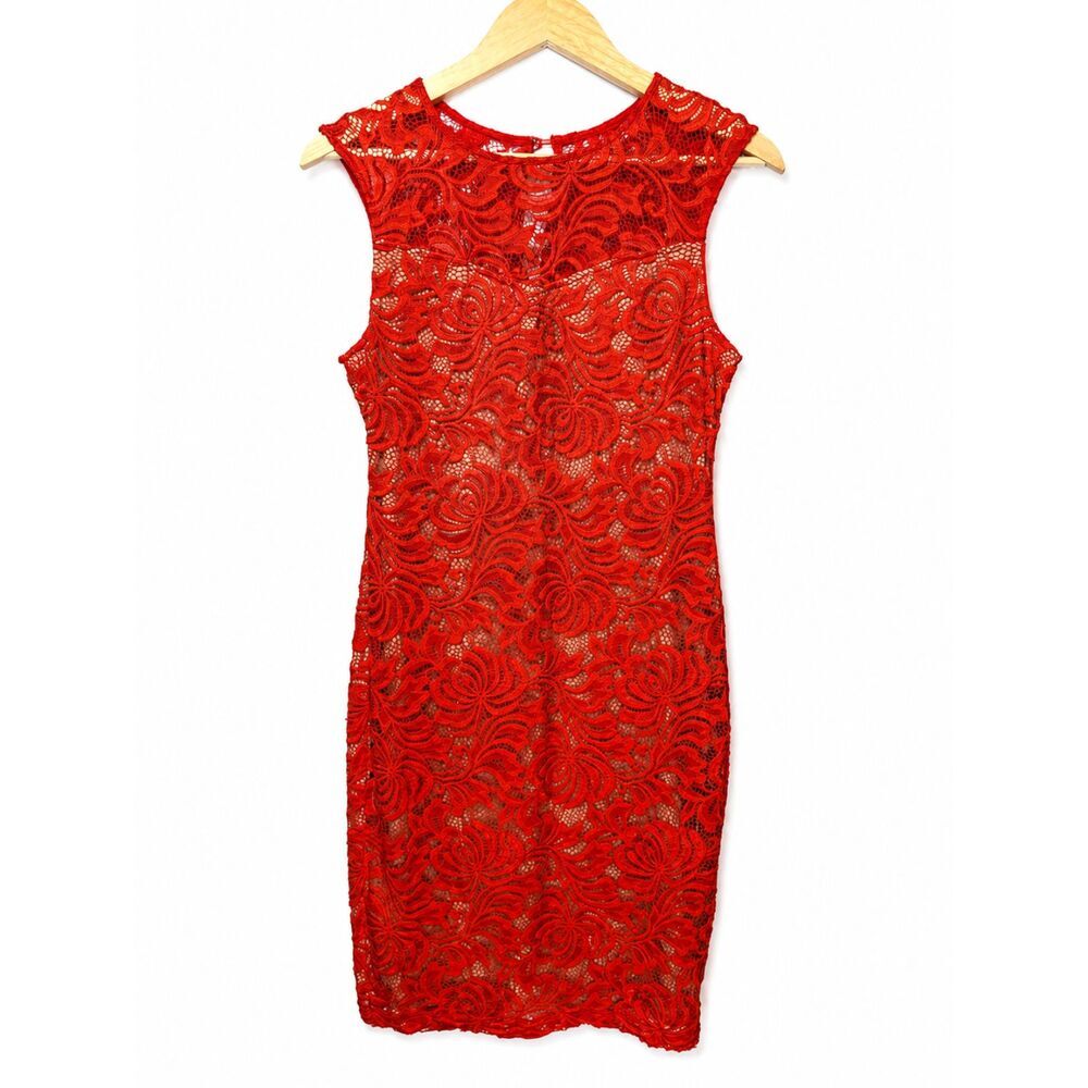 CLEARANCE! Worthington Orange Lace Sheath Dress Size 8 Sleeveless